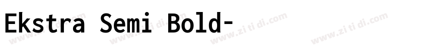 Ekstra Semi Bold字体转换